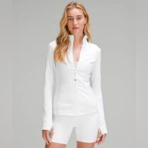 Lululemon white define jacket size 8! Super cute and perfect for athletic wear